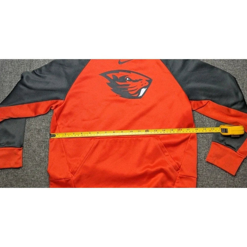Nike Dri Fit Oregon State Beavers Boys M‎ Pullover Hoodie NCAA Orange & Black